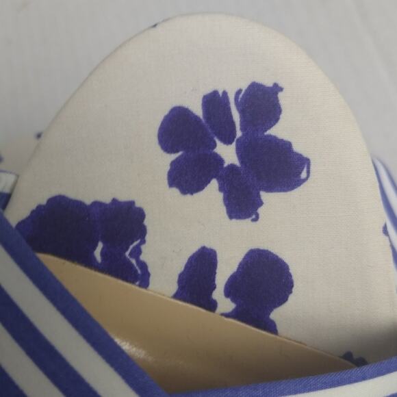 CAbi Tied Up Watercolor Sandals Ankle Wrap Size 10 - Picture 5 of 9